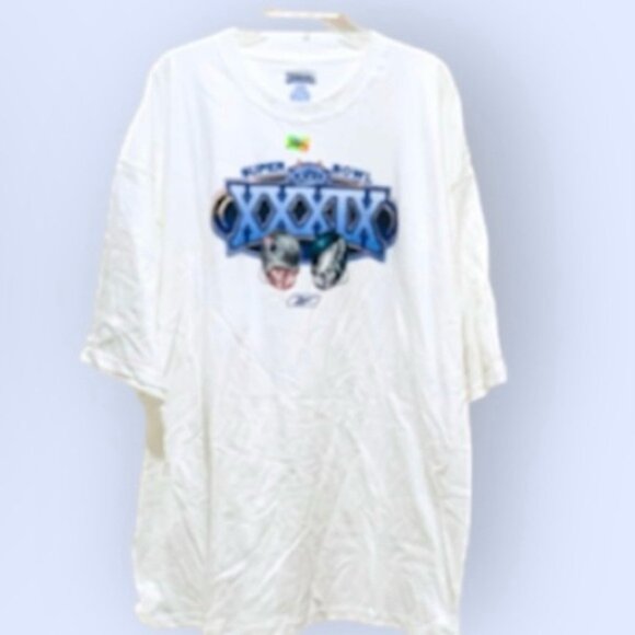 NFL (4) ITEMS SUPERBOWL XXXIX BUNDLE OFFICIAL TEE, PROGRAM,SEAT PAD & RADIO VTG - Picture 5 of 16